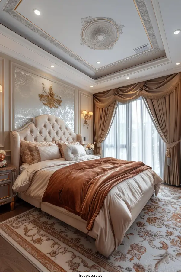Luxury Bedroom Interior Design with Ornate Details