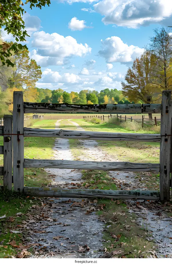 Open Gate to Autumn Lane