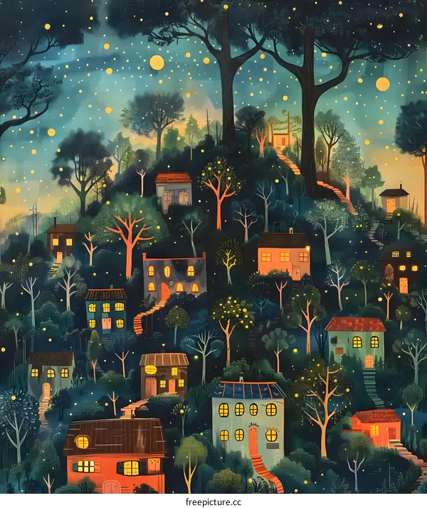 houses in the forest