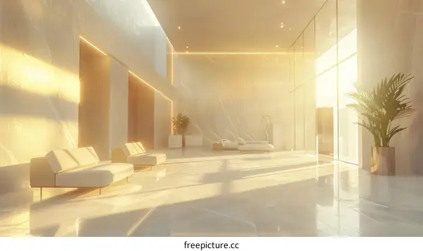 Bright and Airy Hotel Lobby