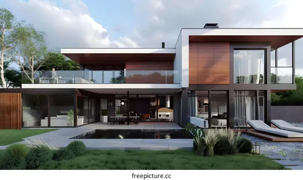 Modern House with Pool and Terrace