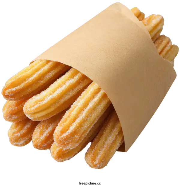 [Transparent Background PNG]Delicious Churros in Paper Bag