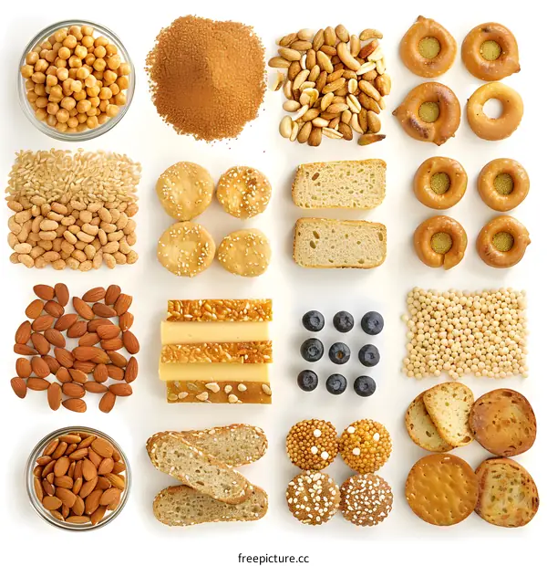 Variety of Food Ingredients for Breakfast and Snacks