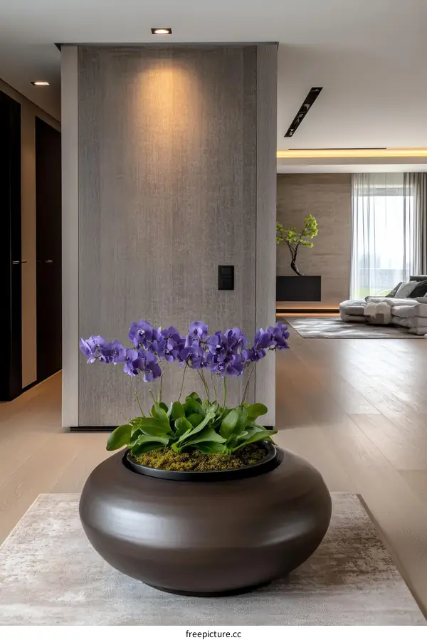 Modern Interior Design with Orchids