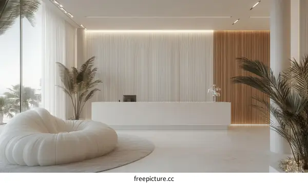 Modern Minimalist Lobby Interior Design