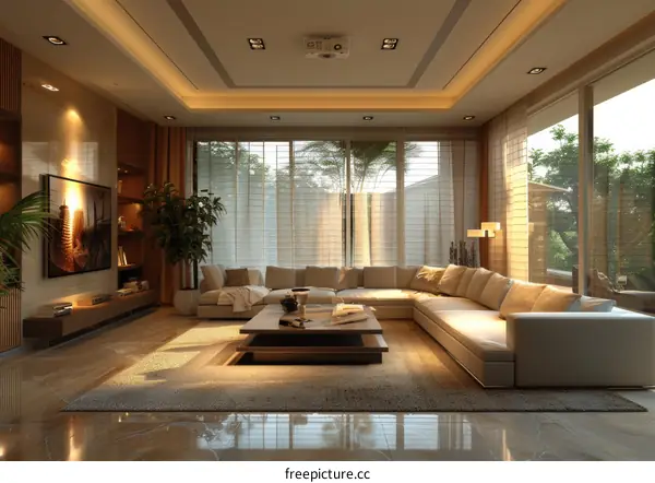 Bright and Airy Living Room Design With Natural Elements