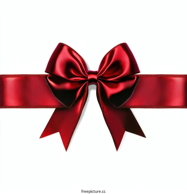 Elegant Red Gift Bow with Ribbon