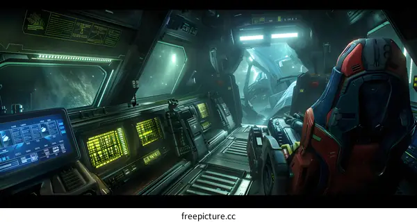 Futuristic Spacecraft Interior Design
