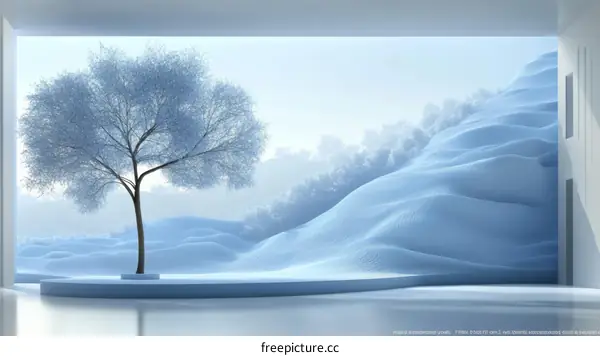 Winter Wonderland Interior Design Illustration