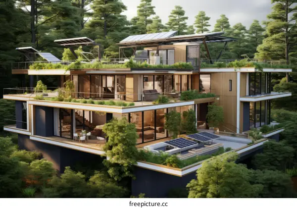 Modern Eco House Nestled in the Forest