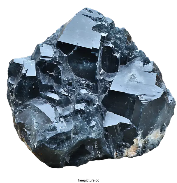 [Transparent Background PNG]Dark Blue Crystal Cluster Specimen