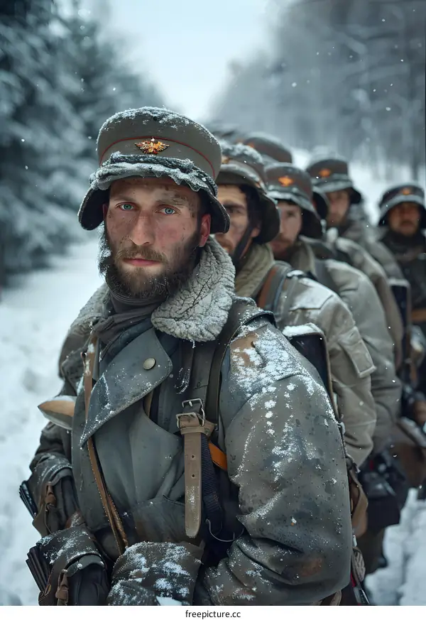 World War I, Italian soldiers in the snow