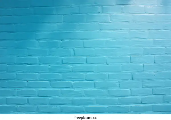 Vibrant Light Blue Brick Wall Texture