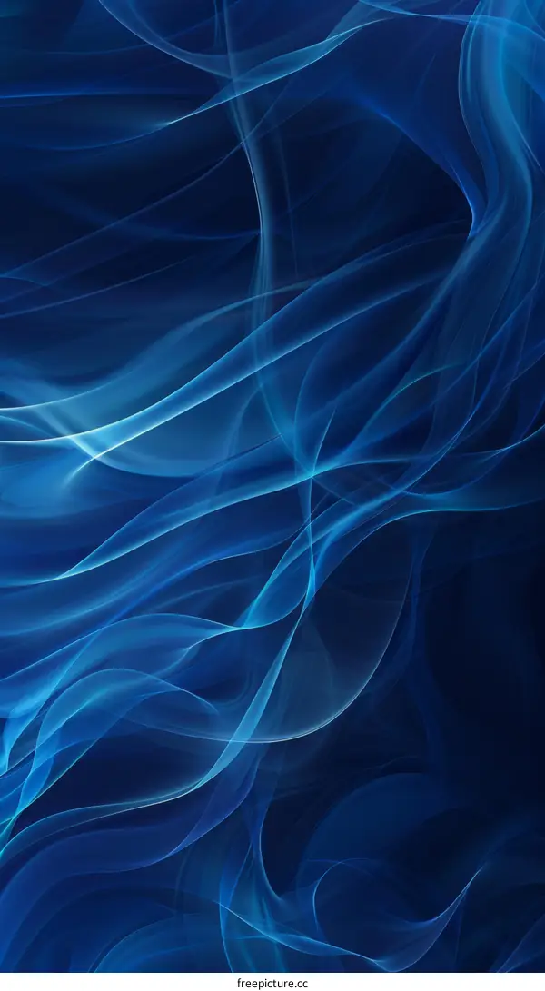 Flowing Blue Lines: Abstract Geometric Pattern