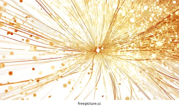 Abstract Gold Radiating Lines Illustration