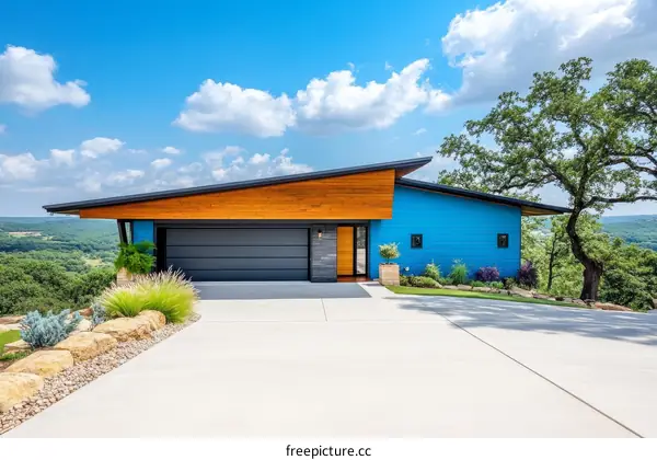 Modern Contemporary House with Vibrant Colors