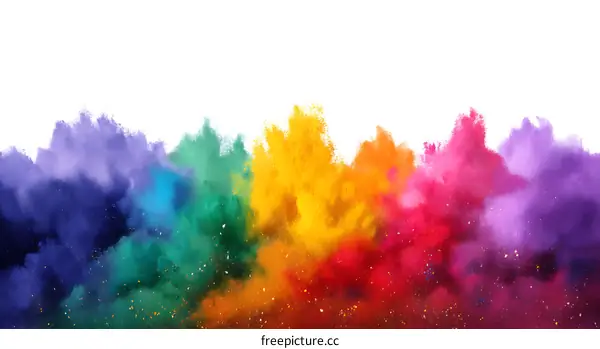 Colorful Powder Explosion Abstract Art