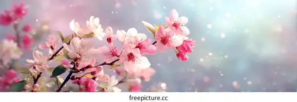 Beautiful Spring Blossoms in Soft Pastel Colors