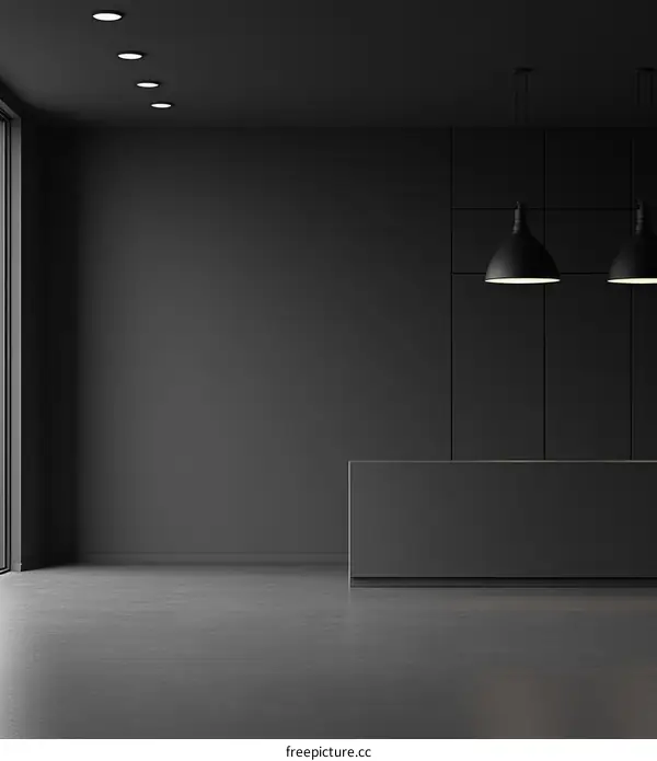 Modern Minimalist Empty Office Reception Area