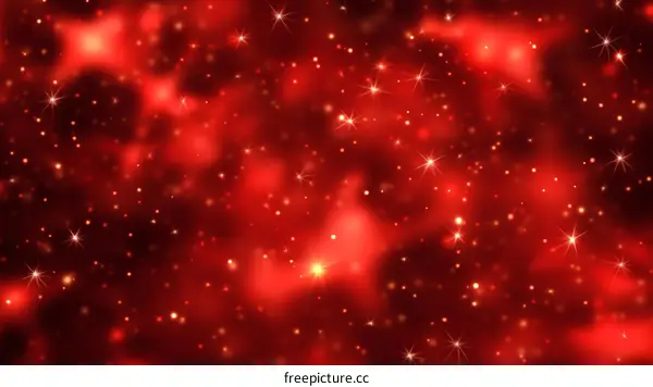 Red Starry Background Illustration