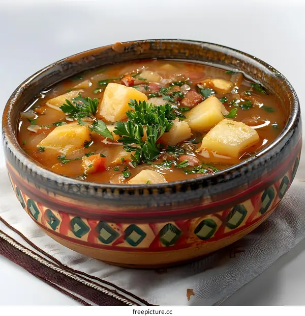 A delicious bowl of soup