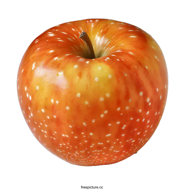 [Transparent Background PNG]An apple with white spots on a white background