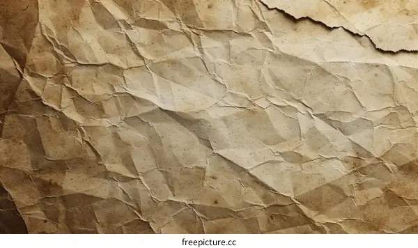 Old grunge crumpled paper texture background