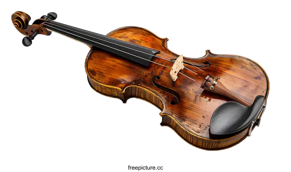 [Transparent Background PNG]A violin on a white background