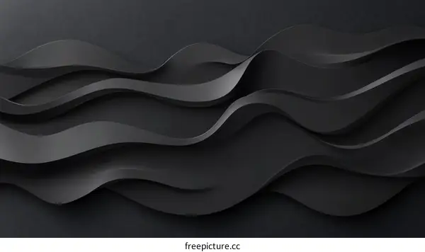 Abstract Black Wave Design