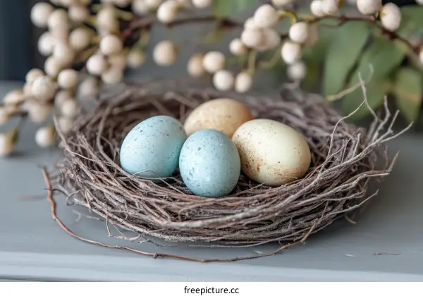 Spring Decor Eggs Nest Decoration