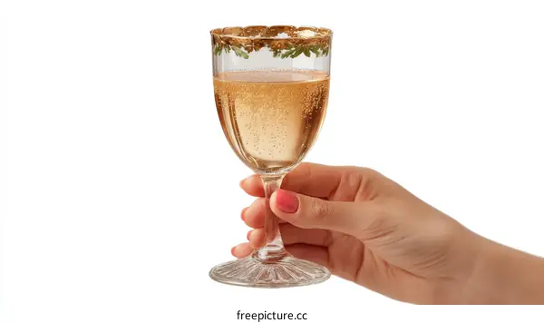 Champagne Glass Held in Hand