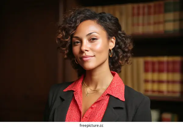 Confident Black Woman in Professional Setting