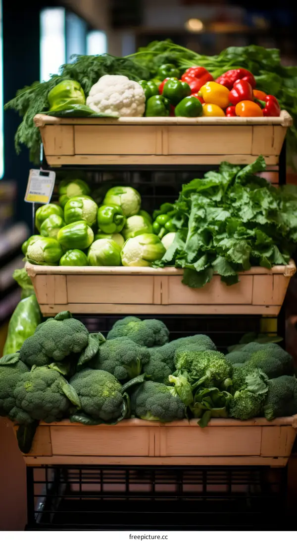 Produce aisle in a grocery store