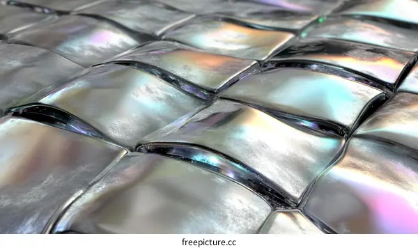 Abstract Geometric Metal Tiles Design