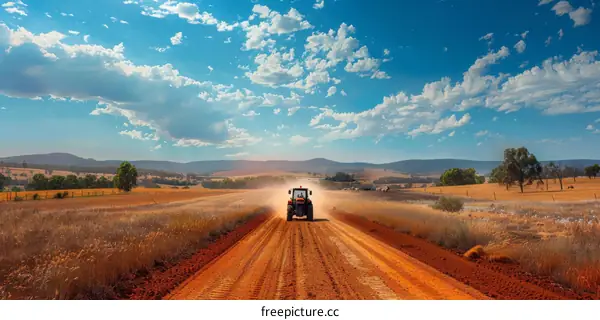 Tractor Working on a Field