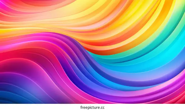 Vibrant Waves Of Color Abstract Background