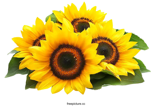 [Transparent Background PNG]Beautiful Bouquet of Sunflowers