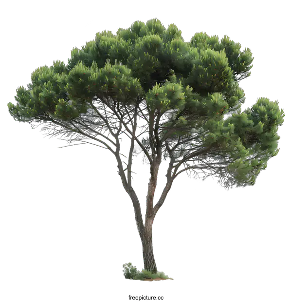 [Transparent Background PNG]Green Pine Tree Isolated On White Background