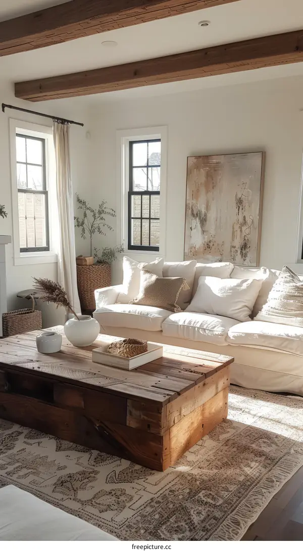 Chic and Elegant Living Room With Bright Decor and Modern Appeal