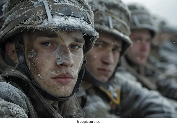 Soldiers in the Snow During Winter War