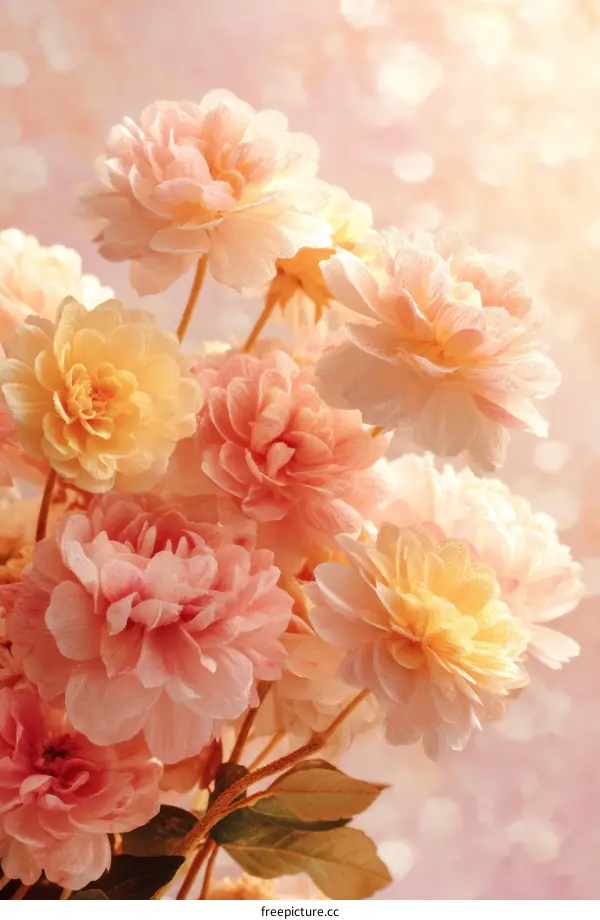 Beautiful Pastel Roses in Soft Light