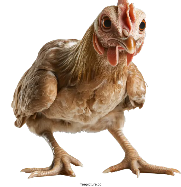 [Transparent Background PNG]Close-up Portrait of a Young Chicken