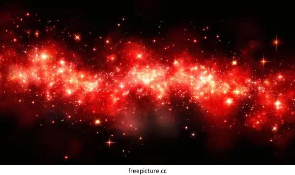 Stunning Red Nebula Cosmic Background