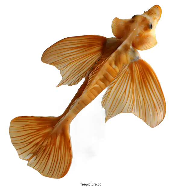 [Transparent Background PNG]A 3D printed model of a flying fish
