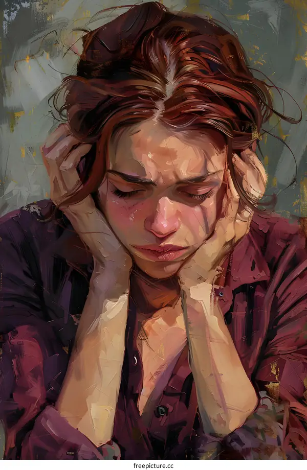 Portrait of a crying woman