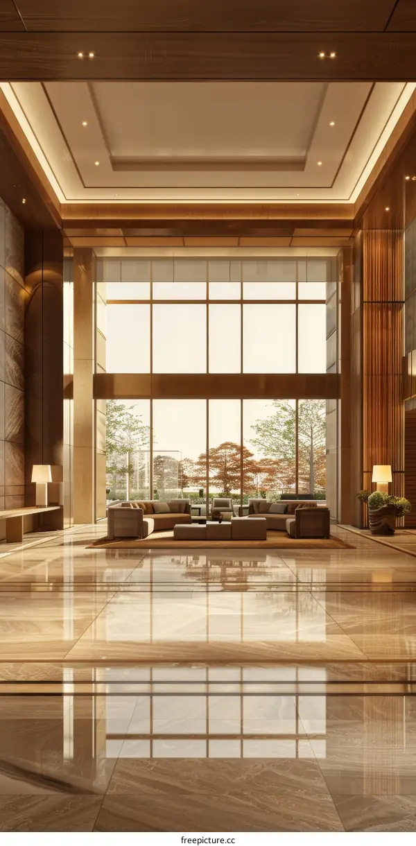 Luxurious Hotel Lobby Interior