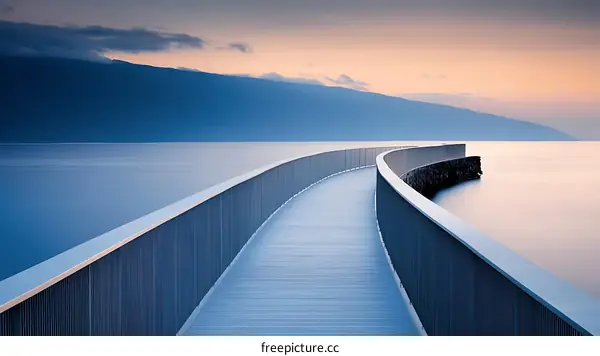Serene Coastal Pathway at Dawn