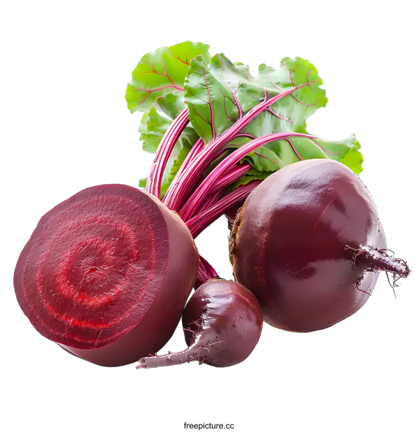 [Transparent Background PNG]Fresh Beetroots on White Background