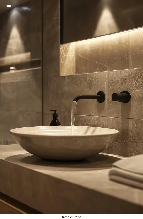 Modern Bathroom Sink with Stylish Fixtures