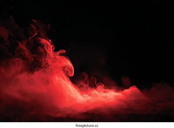Abstract Red Smoke Background Design